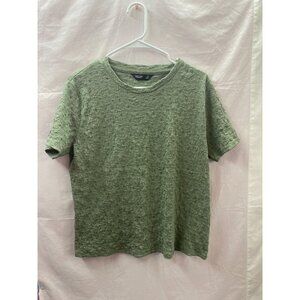 Simply Vera, Vera Wang XL Olive Green Textured Shirt Sleeve Round Neck Shirt.
